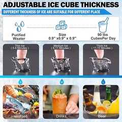 Built-in Commercial Ice Maker Stainless Steel Bar Restaurant Ice Cube Machine