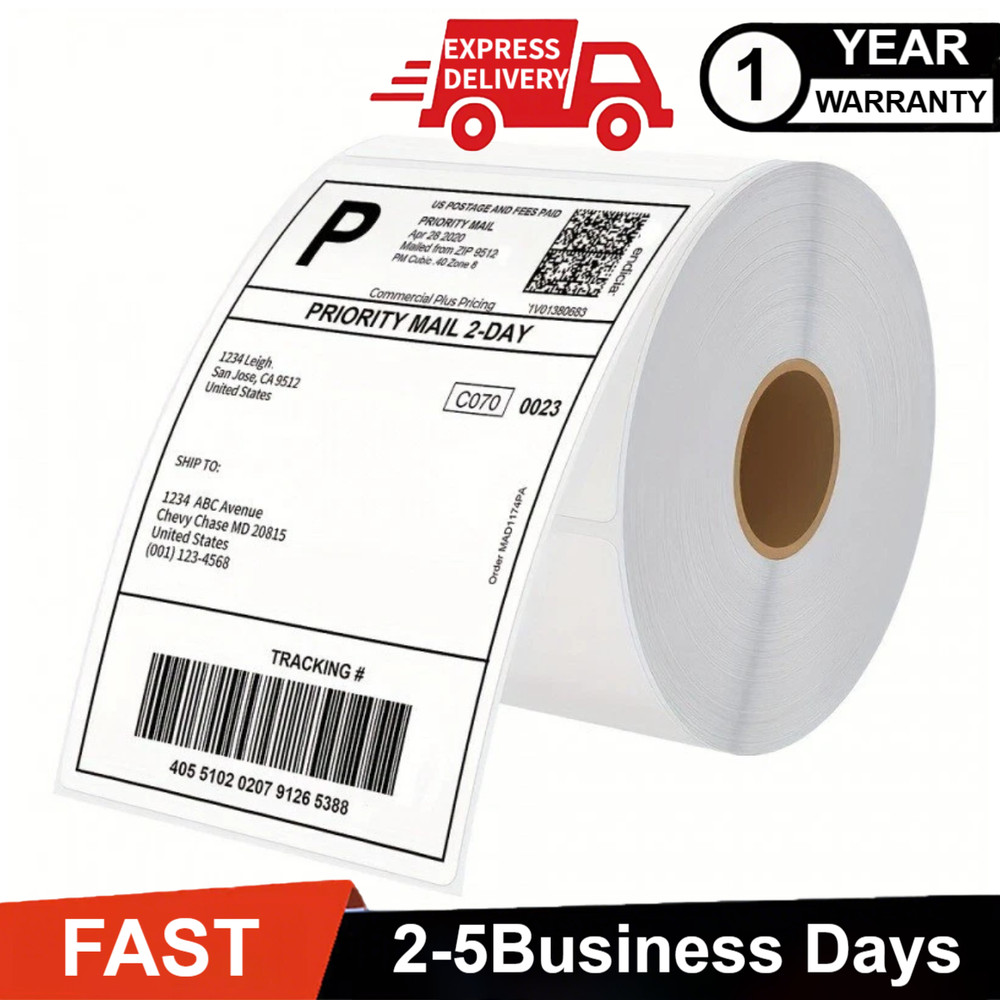 4×6″ Direct Thermal Shipping Labels Self-Adhesive Paper,500 Per Roll