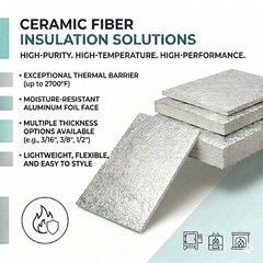 High-temperature insulation ceramic fiber blanket with aluminum foil facing