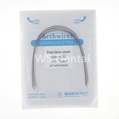 100Pc Ortho Dental Arch Wire S.S Natural Stainless Steel Wires Round Rectangular