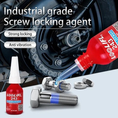 LOOLIFL Blue Thread Locker 243 Nuts-Bolts Locker, Screw Adhesive Lock Tight Seal