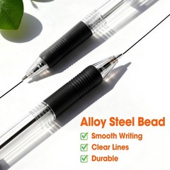 100 Pack Ballpoint Pens Bulk, Retractable 1 Count (Pack of 100), 100 pack