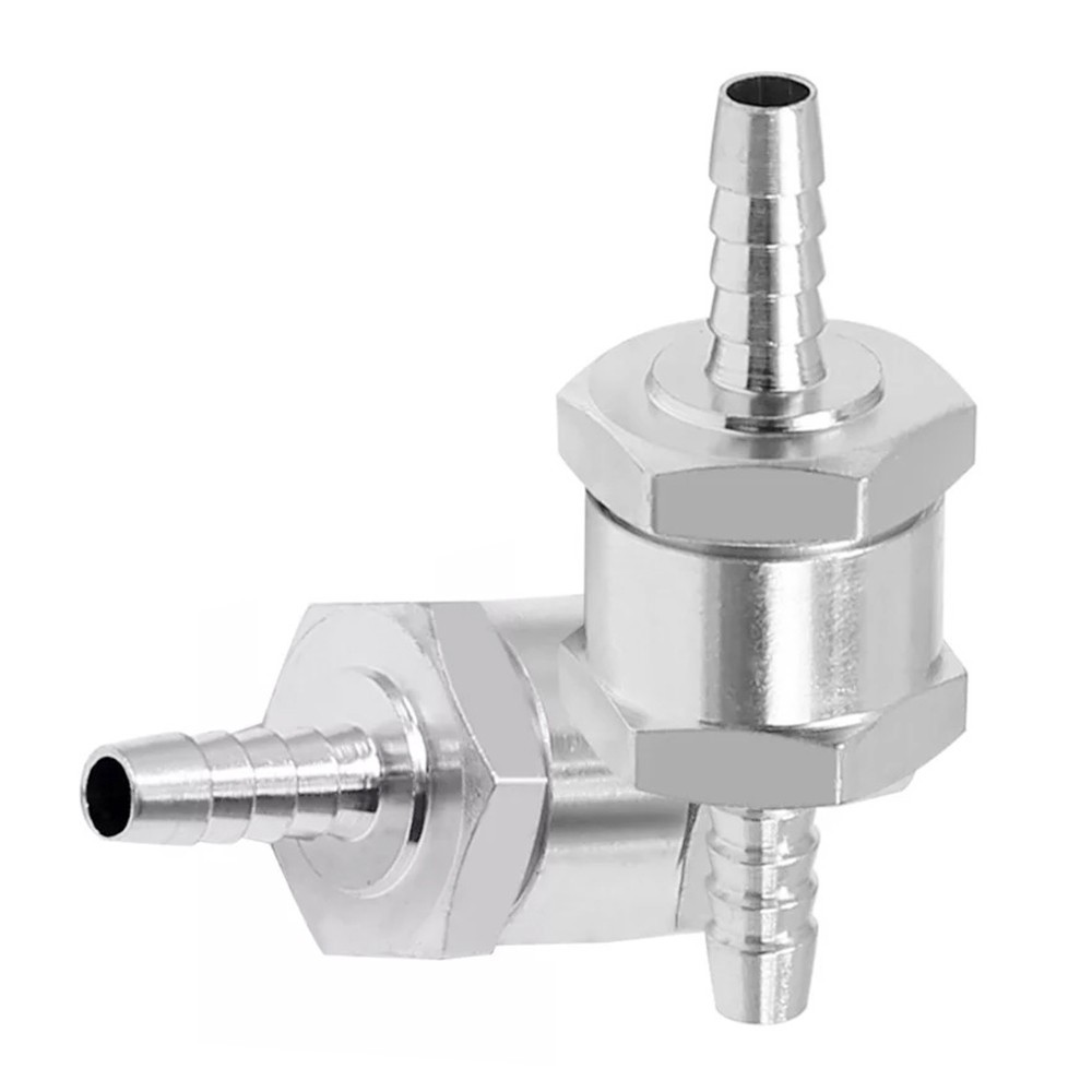 2Pcs 8mm 5/16″ Fuel Non-Return One Way Check Valve Petrol Diesel Oil Aluminum