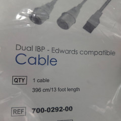 TruLink Dual IBP Edwards Compatible Cable 13 Foot REF 700-02929-00