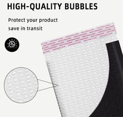 #4 9.5×14.5 Poly Bubble Mailers Padded Envelope Shipping Bag Black 5-1000 Pieces