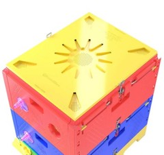 BeeHive Plastic Langstroth Size ,3 layers INSULATED Plastic Beehive (OPEN BOX)