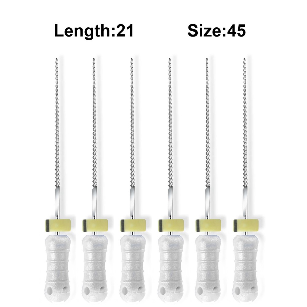 Sky Choice K-Files – 21 mm Length, Size 45 White with Rubber Stopper 6/Pkg
