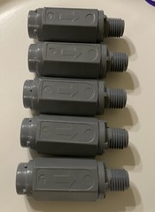 5pk PVC CHK 426-4F4M-B 1/4″ Gray Pvc Ball Cone Spring Check @Bulk Buyer Deal😁
