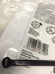 Thomas & Betts TY-RAP TY27MX 500/BAG 120lb 13″ UV Black Nylon