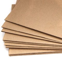 50 PCS 11.8 x 15.7 Inch Brown Corrugated Cardboard Sheets Single Wall Cardboa…