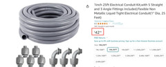 3/4″ Dia Liquid Tight Conduit 50 FT,Flexible Non-Metallic PVC Conduit 3/4 Waterp