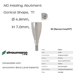 NC Dental Healing Abutment Healing Closure Narrow for Straumann ITI Bone Level