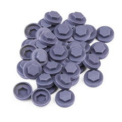 400 Pack Steel Gray 8mm Roofing Screw Caps – Durable Plastic Snap-On Covers for