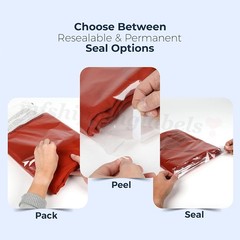Clear Poly Bags with Suffocation Warning Self Seal Merchandise Packaging For FBA