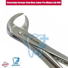 Cow Horn Lower Pre Molars, Fig 86A Perforated Handles Dental Extracting Forceps