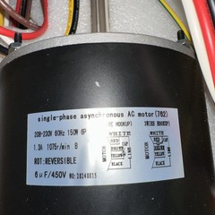 HVAC Air Conditioner Condenser Fan Motor Replacement for RHEEM 51-23055