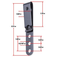 Metal Belt Clips – Model 5 – Holster Belt Clips – (w/SPTHA Mounting Hardware)