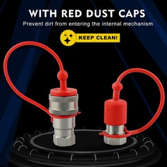 1/2″ Ag Hydraulic Quick Connect Couplers Couplings, Ball Pioneer Style 2 Sets