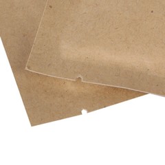 100pcs Heat Seal Flat Kraft Paper Metallized Foil Open Top Bags Outer Size ~4×6″