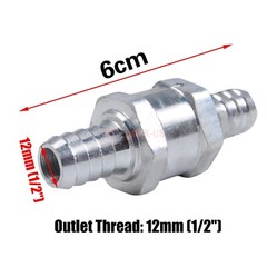 2pcs 12mm 1/2″ Fuel Non-Return One Way Check Valve Petrol Diesel Oil Aluminum