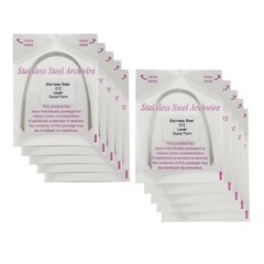 Dental Orthodontic Arch Wires Niti Stainless Steel Ovoid Natural Form 100pcs U/L