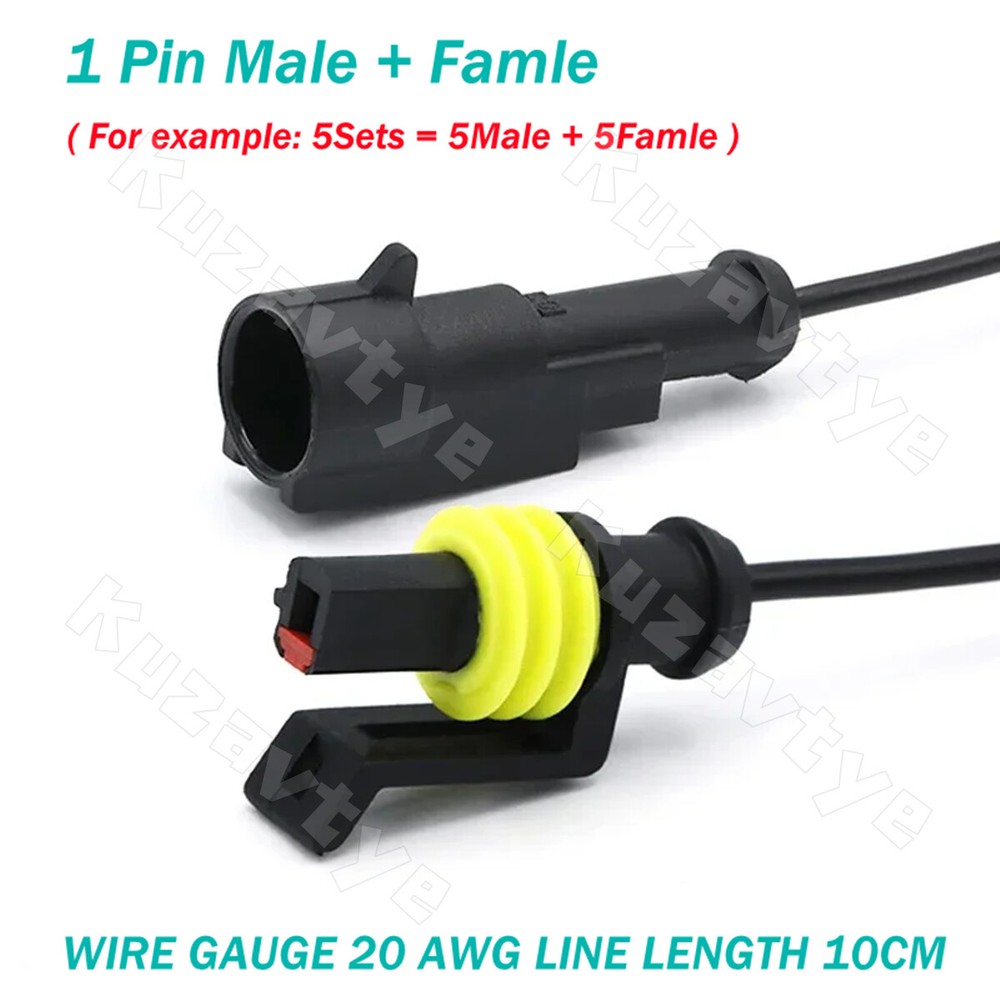 5/10 Sets Car Waterproof Electrical Wire Automotive Connectors 2/3/4/5/6Pin Plug