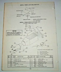 Ariens 6&8 H.P. Emperor Riding Mower Tractor Parts Catalog Manual Original 1975