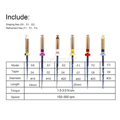 AZDENT Dental Endo Rotary Files X-Pro Gold Taper SX-F3 NITI Root Canal Files