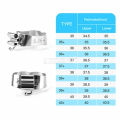 1st Molar Dental Orthodontic Buccal Tube Bands Roth 0.022″ Convertible 35#-40+#