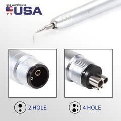 USA Dental Ultrasonic Air Perio Scaler Handpiece Hygienist 2 & 4-Holes 3 Tips CE
