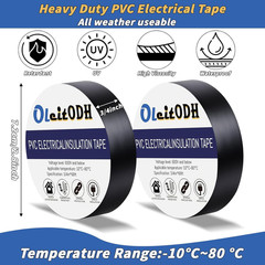 100 Rolls Black Electrical Tape Bulk 3/4 Inch X 66Ft, Waterproof Vinyl Electric