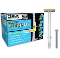 TOGGLER 24200 1/4″ x 20″ Wall Anchors with Bolts (Box of 100) New
