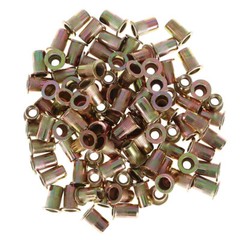 100 Pcs M6 Metric Carbon Steel Rivet Nut Flat Head Threaded Insert Nutsert US