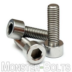M3 Titanium Socket Head Cap Screws, Ti Grade 5, Metric DIN 912 Coarse 0.50