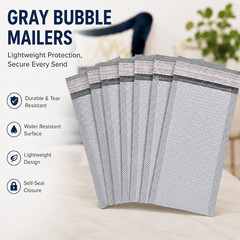 Poly Bubble Mailers Cushion Shipping Envelopes Self Adhesive Mailers Bags Gray