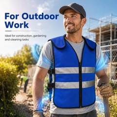 Cooling Vest for Men Women, Ice Vest with 20 Reusable Gel Ice Packs, High Visibi