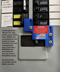 BR200 Generator Interlock Kit Eaton / Cutler Hammer or Challenger 150 & 200A BR