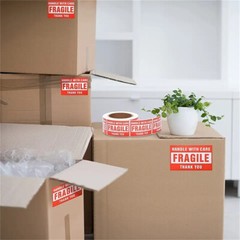 1-20x Fragile Stickers 2×3″ 3×5″ Fragile Label Sticker Handle With Care 500/roll