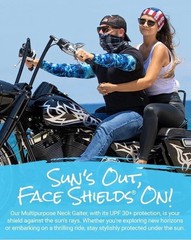 Face Shields UV30+ Neck Gaiter Lightweight Breathable Sun Dust Protection 5 Pac