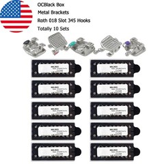 Dental Orthodontic Metal Brackets Braces Mini Roth MBT 018 022 345 Hooks MIM