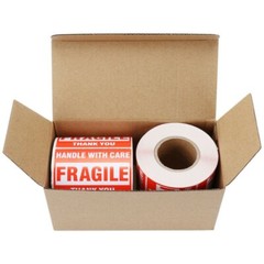 1000 Fragile Stickers 2×3 Handle with Care Thank You 500 / Roll Warning Labels