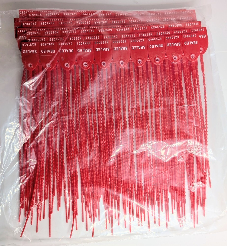 Uline 12IN RED TRUCK SEALS CS Tug-Tight™ Drum Seals – 12″, Red 1000 PIECES