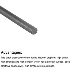 5Pcs Graphite Rod Graphite Stirring Rod Cylinder Stick Carbon Rod 100x3mm Black