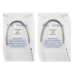 Dental Orthodontic Arch Wires Niti Stainless Steel Ovoid Natural Form 100pcs U/L