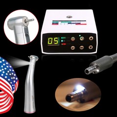 NSK Style Dental Brushless LED Electric Micro Motor/1:5 Fiber Optic Contra Angle