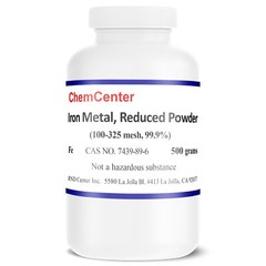 Iron Metal, Ultra Pure powder, 99.9%, 100-325 mesh, 500 grams