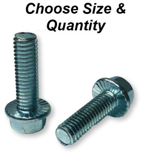 Grade 5 Serrated Hex Flange Bolts Zinc Plated (All Sizes & Qty’s)