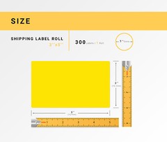 ZEBRA / ELTRON Compatible 3×5 (3″ x 5″) YELLOW Direct Thermal Labels – (1) Roll