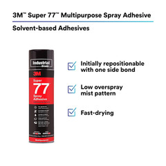 Super 77 Multipurpose Permanent Spray Adhesive Glue, Paper, Cardboard, Fabric, P