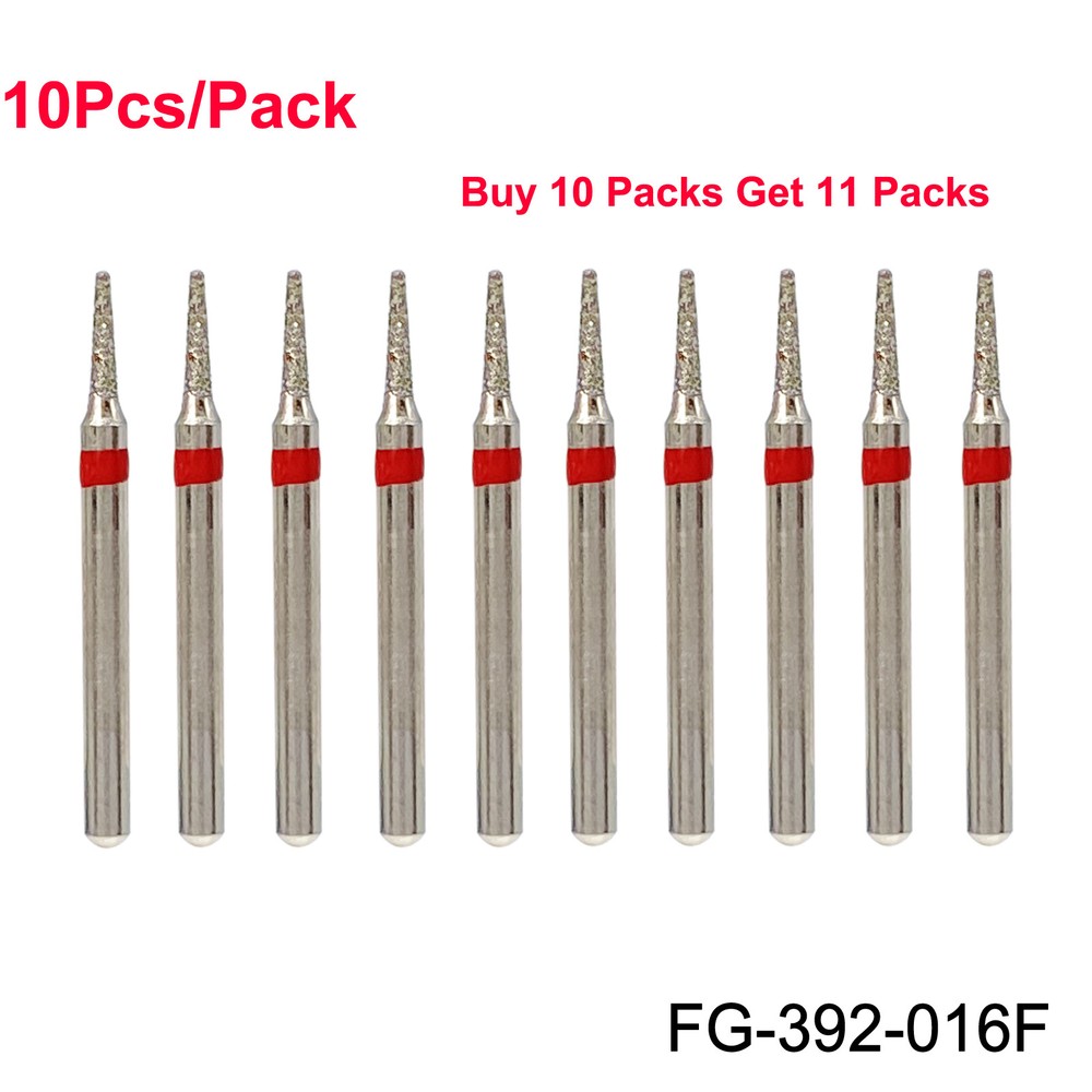 High Speed Diamond Dental Mosquito Interproximal Bur Fine 392-016F 10 Pcs FDA